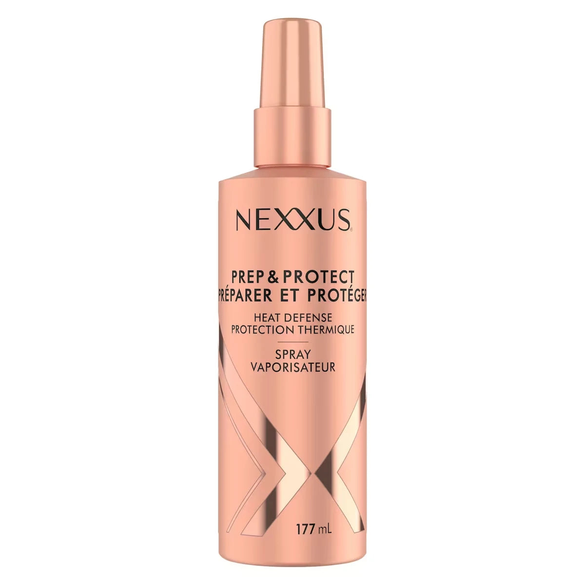 Nexxus Heat Defense Spray Prep & Protect for 230 degree heat protection, with StyleProtect Technology 177mL front package