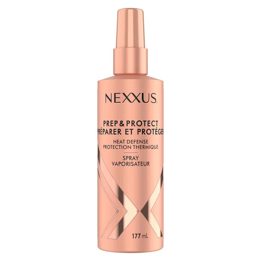 Nexxus Heat Defense Spray Prep & Protect for 230 degree heat protection, with StyleProtect Technology 177mL front package