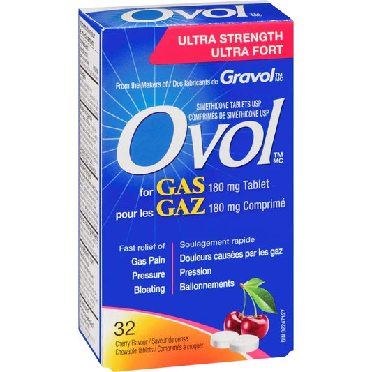 Ovol Ultra Strength Anti-Gas Chewable Cherry Tablets product detail