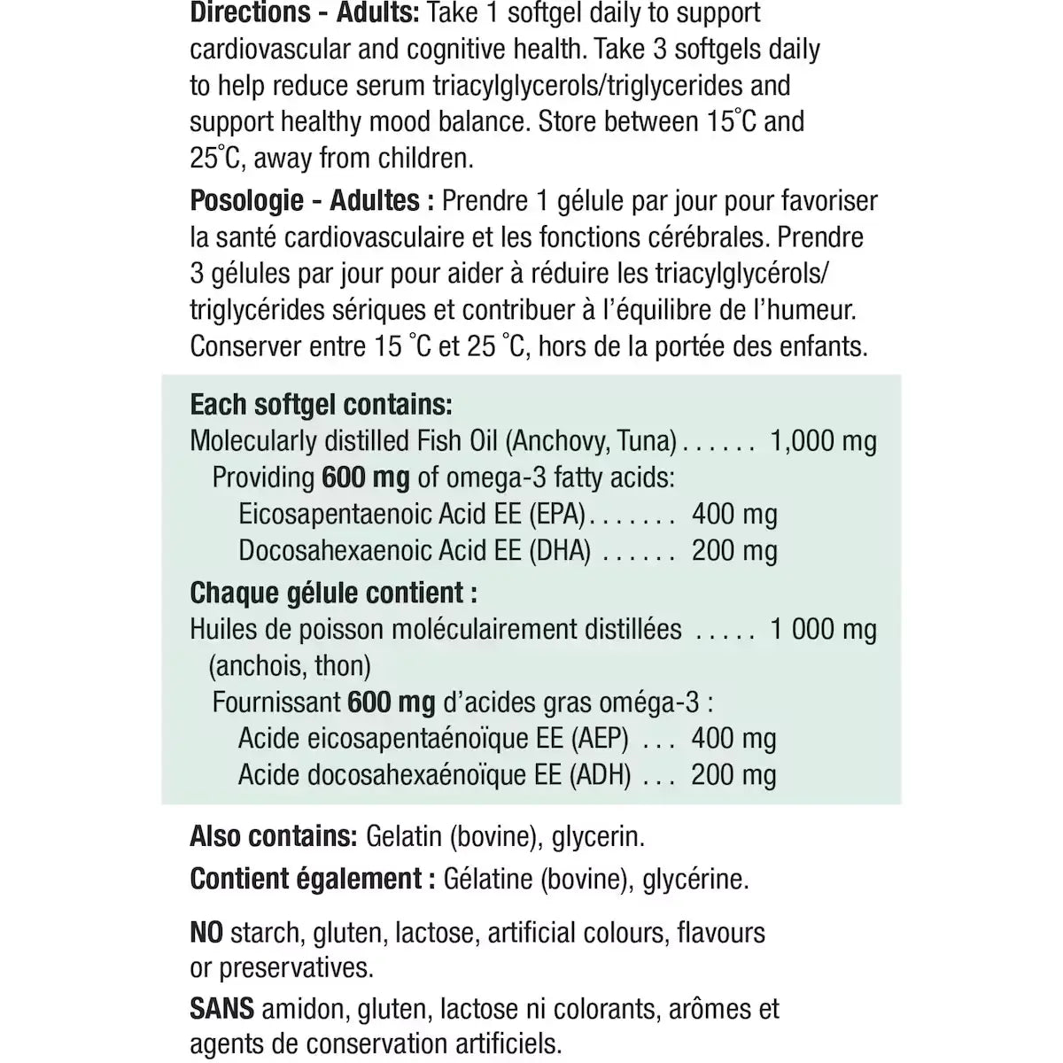 Jamieson Natural Sources Omega-3 Softgels product detail