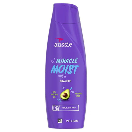 Aussie Miracle Moist with Avocado & Jojoba Oil, Paraben Free Shampoo, 360 mL view 2