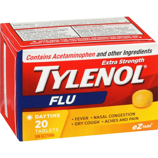 Tylenol Extra Strength Flu Relief Daytime Acetaminophen 500mg product detail