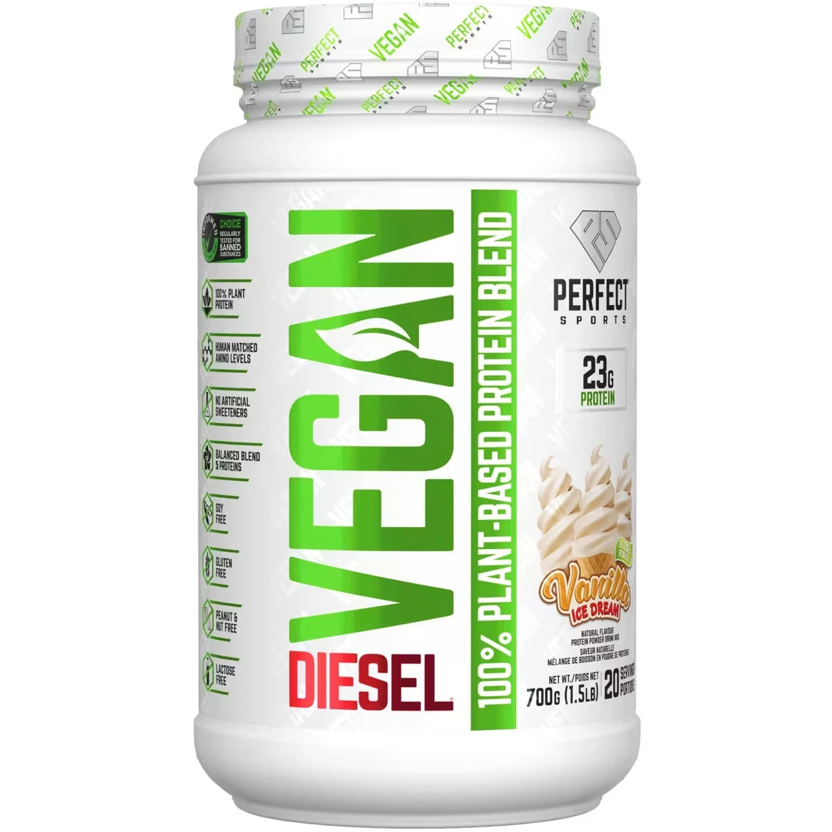 Perfect Sports Diesel Vegan Vanilla front package