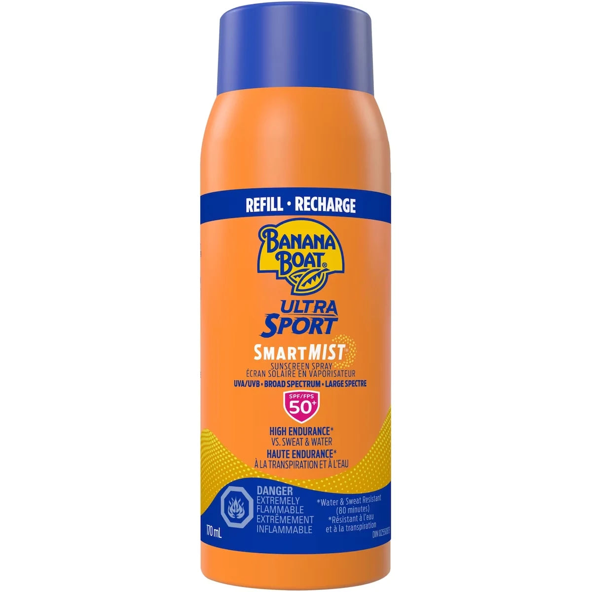 Banana Boat Ultra Sport SmartmistTM Sunscreen Refill Spf 50+ 170Ml front package