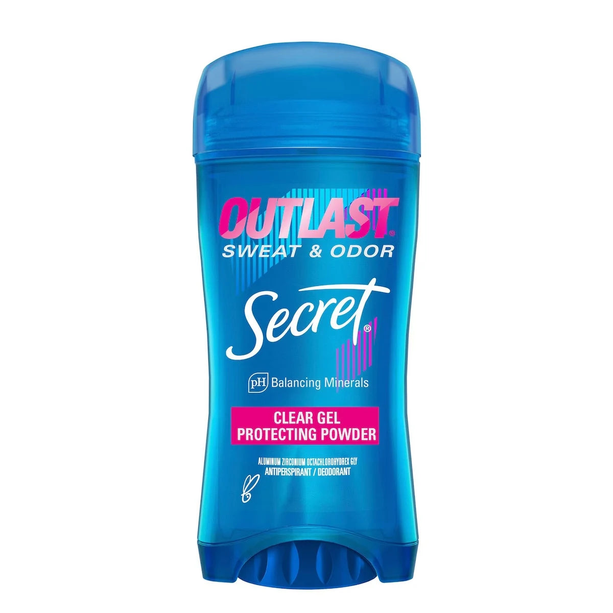 Secret Outlast Sweat & Odor Clear Gel Women's Antiperspirant Deodorant, Protecting Powder Scent, 73 grams front package