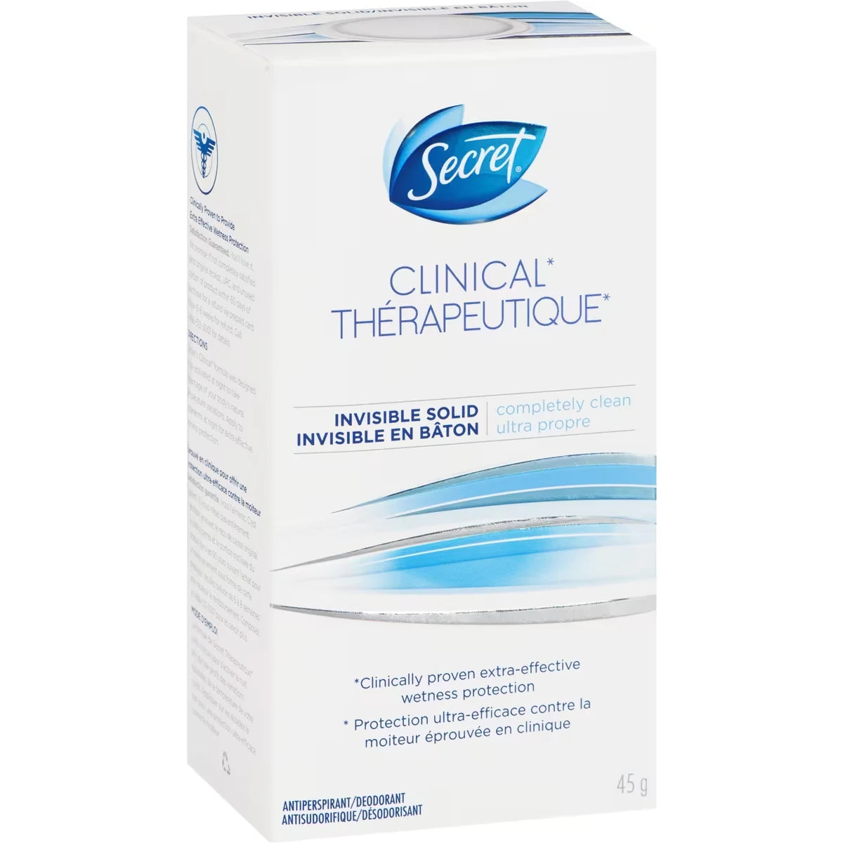 Secret Clinical Antiperspirant and Deodorant Invisible Solid, Completely Clean, 45g product detail