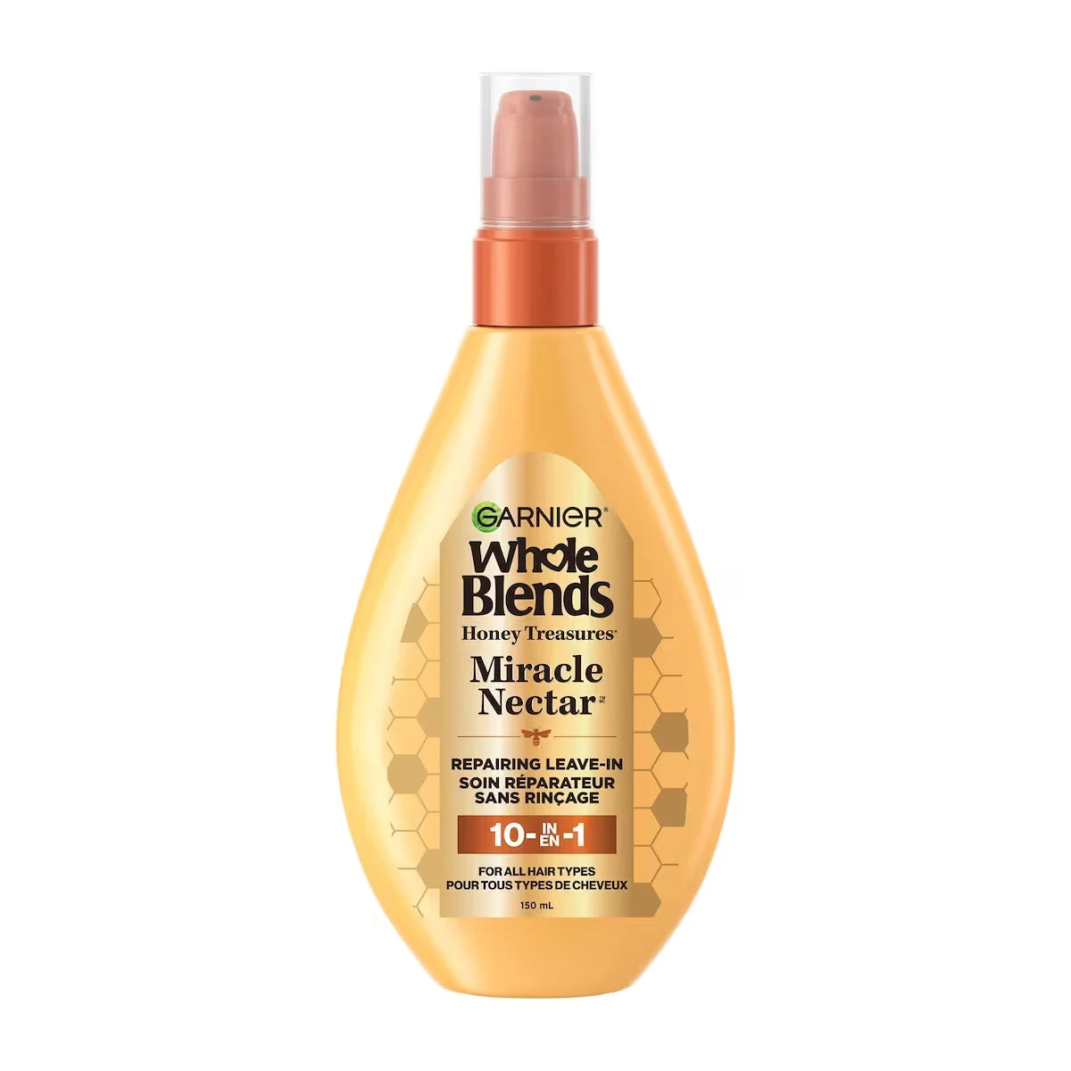 Garnier Whole Blends 10-in-1 Hair Serum, For Damaged Hair, Honey Treasures front package