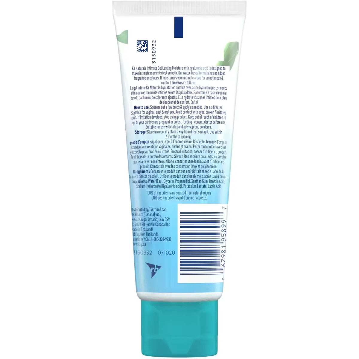 K-Y Naturals Moisture+ Personal Lubricant Gel product detail