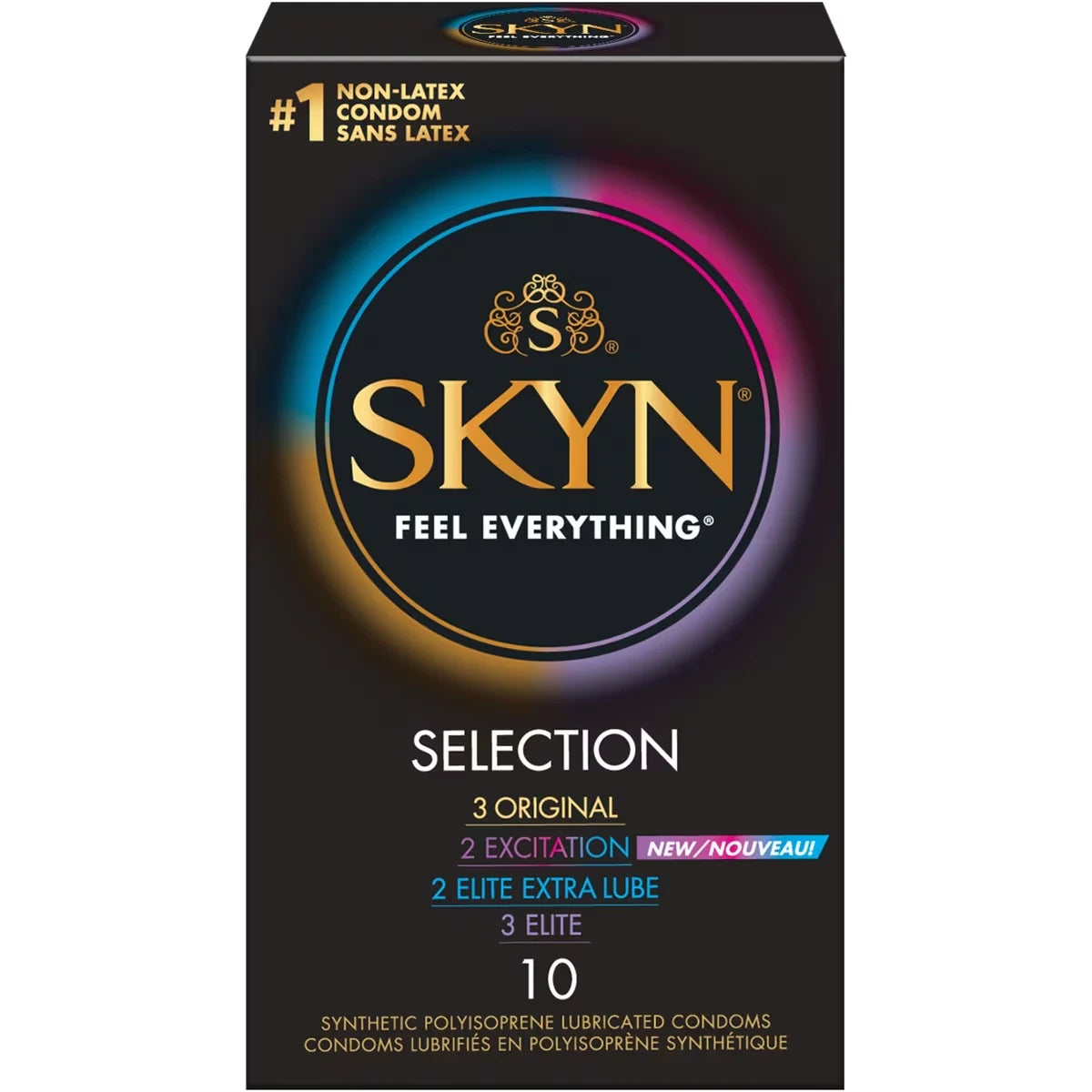 Skyn Selection Original 10 Count Natural Latex Free Lubricated Condoms front package