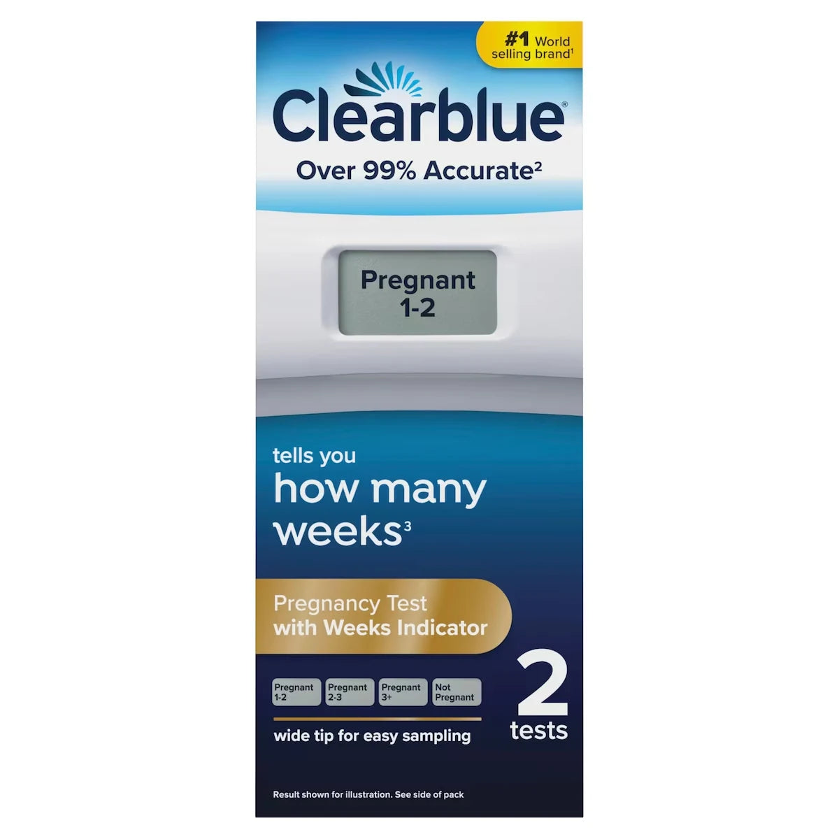 Clearblue Pregnancy Test with Weeks Indicator, 2 Count product image