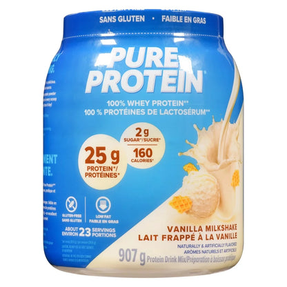 Pure Protein Powder, Vanilla Cream Whey Powder , Great for Shakes front package