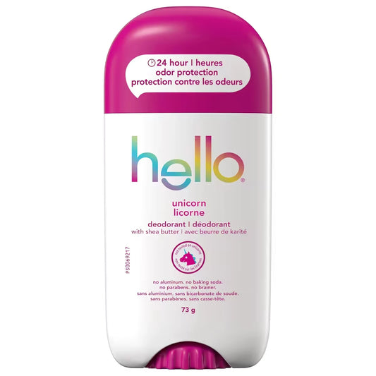 Hello Unicorn Aluminum Free Deodorant with Shea Butter front package