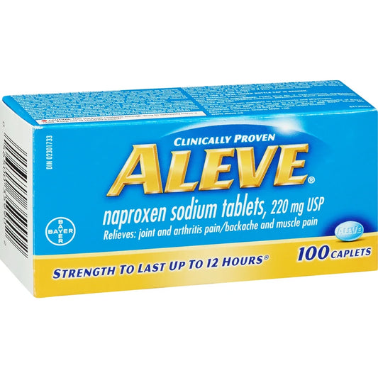 Aleve Pain Relief, Long-Lasting, Naproxen Sodium, 100 Caplets product image, alternate view