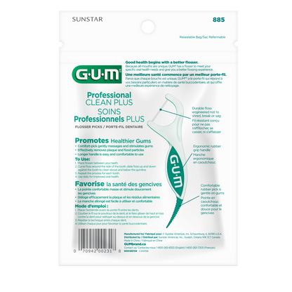 GUM DualTechnique 2-IN-1 Flossers, Fresh Mint, 50 count