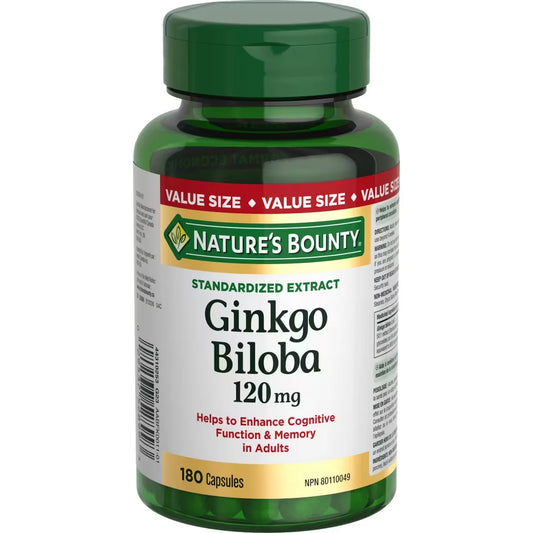 Natures Bounty Gingko Biloba, 120 mg, Value Size, 180 Capsules product image