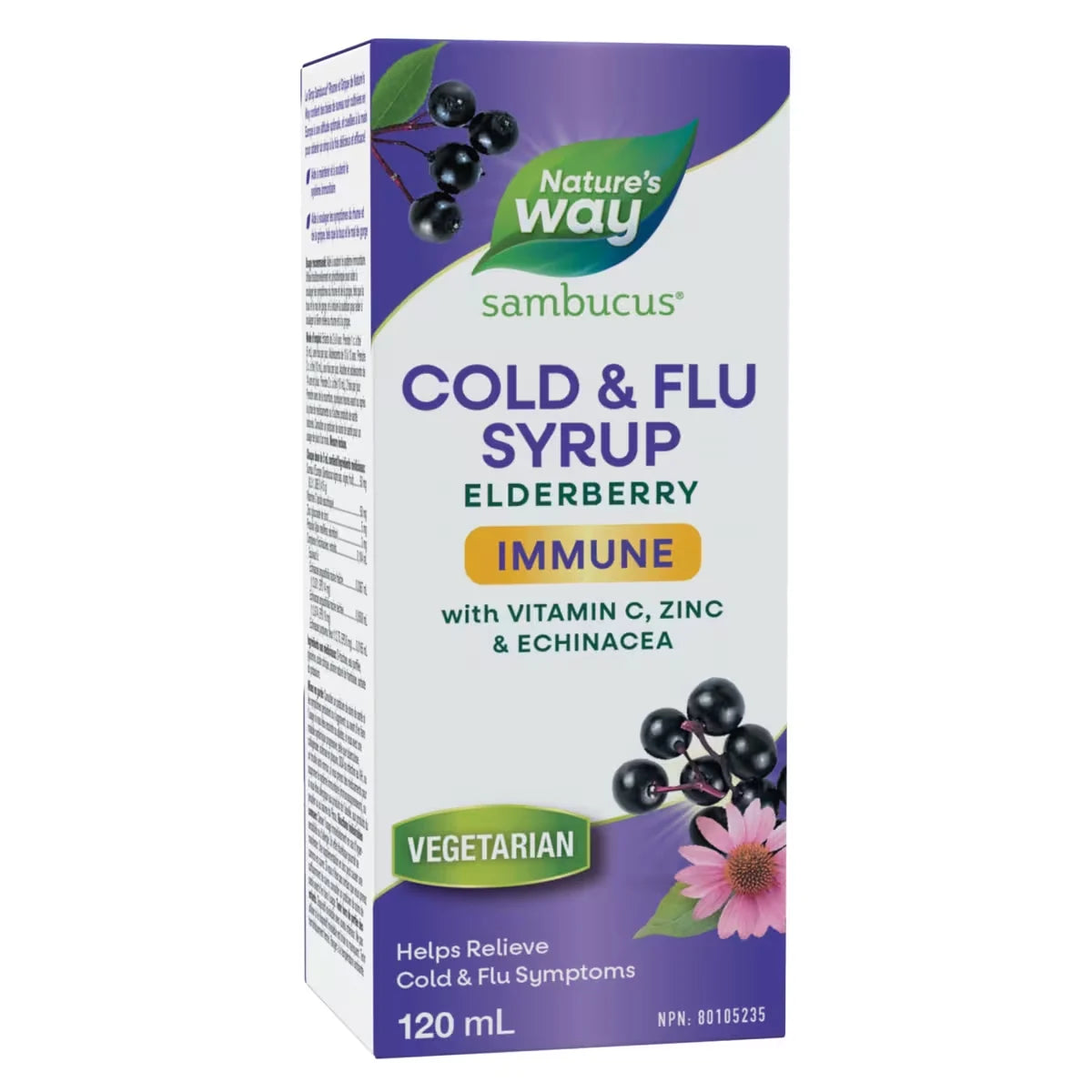 Nature's Way Sambucus Immune Cold and Flu Syrup front package