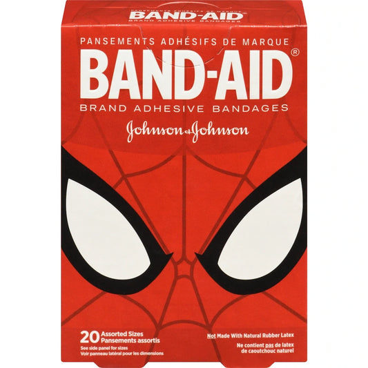 Band-Aid Adhesive Bandages for Kids, Marvel Spiderman front package