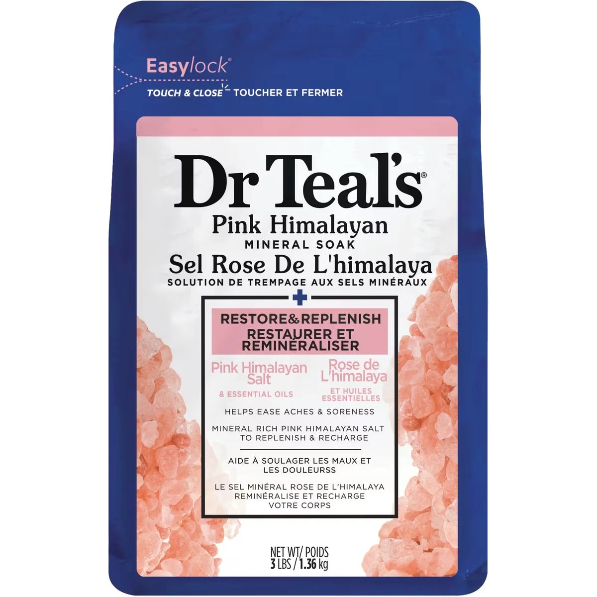 Dr Teal's Pink Himalayan Mineral Soak front package