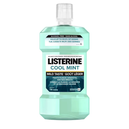 Listerine Mild Mint Zero Antiseptic Mouthwash, Alcohol Free 1L front package