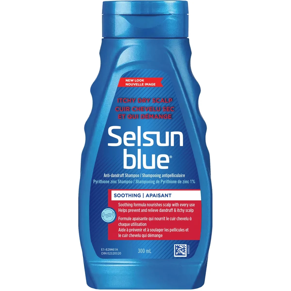Selsun Blue Itchy Dry Scalp Anti-Dandruff Shampoo, 300mL front package