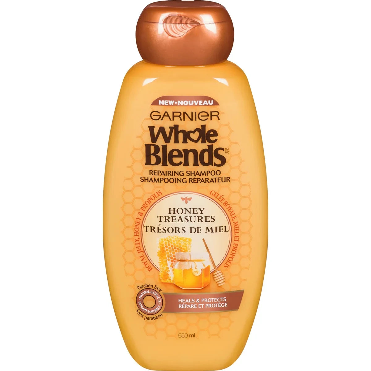 Garnier Whole Blends Honey Treasures Repairing Shampoo, for Damaged and Dry Hair alternate view
