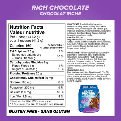 Pure Protein Powder, Rich Chocolate Whey Powder, Great for Shakes product detail