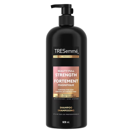TRESemmé Beauty-Full Strength Shampoo for fine hair + Biotin & Fortimax formulated with Pro Style TechnologyTM front package