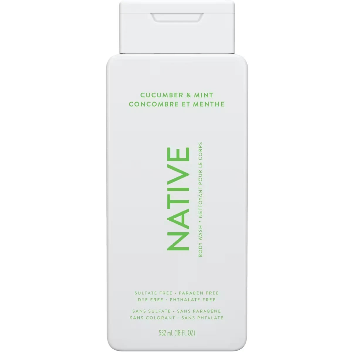 Native Body Wash Cucumber & Mint 510g front package