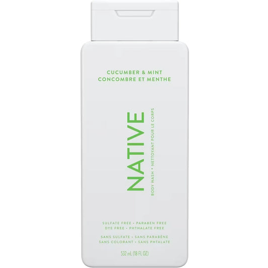 Native Body Wash Cucumber & Mint 510g front package