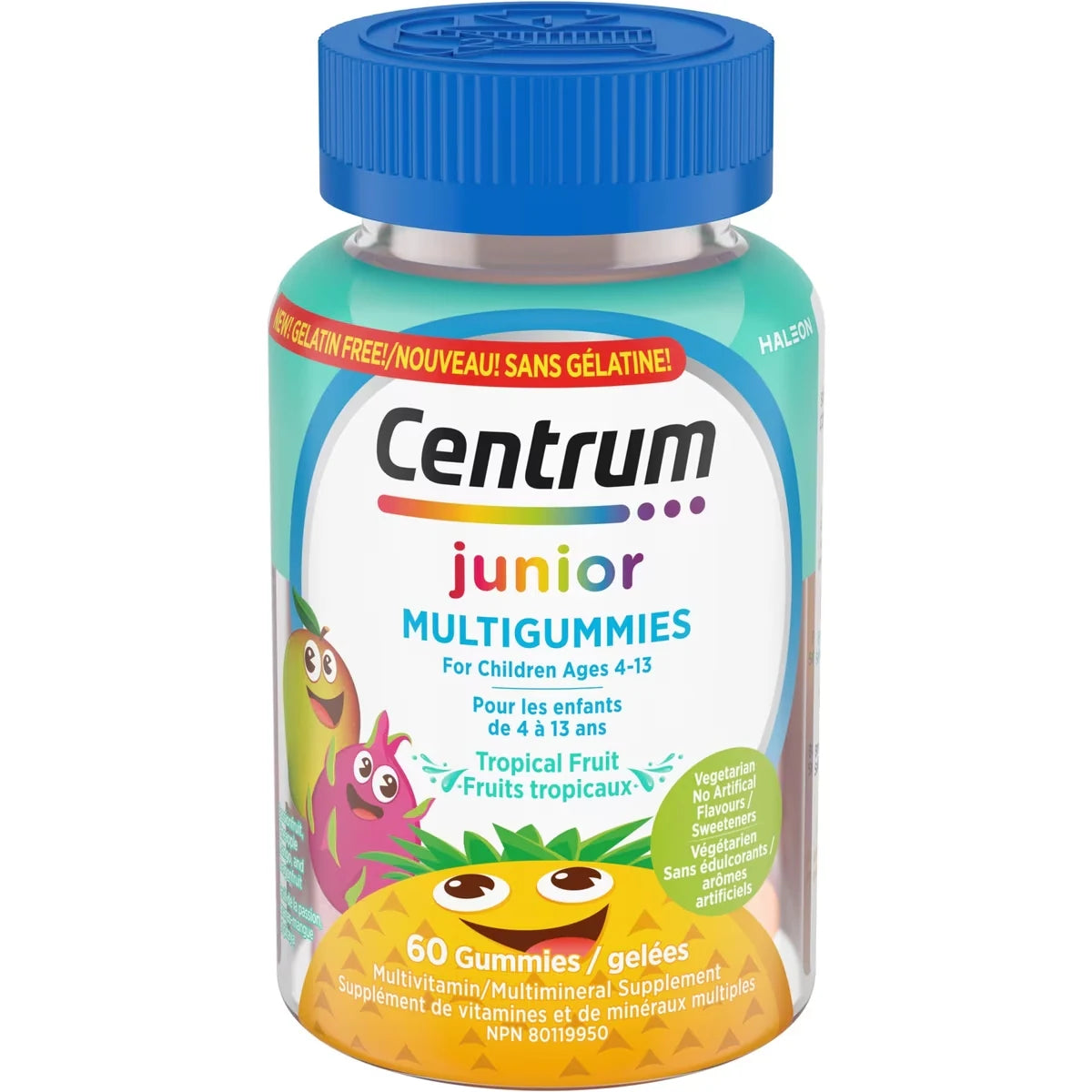 Centrum Junior MultiGummies Tropical Fruit Multivitamin and Multimineral Supplement front package