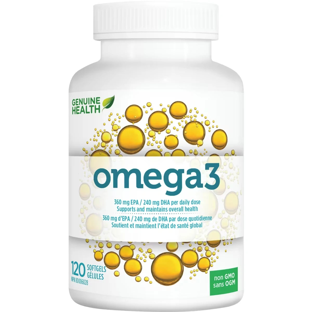 Genuine Health Omega3+, Omega Fish Oil Supplement product image