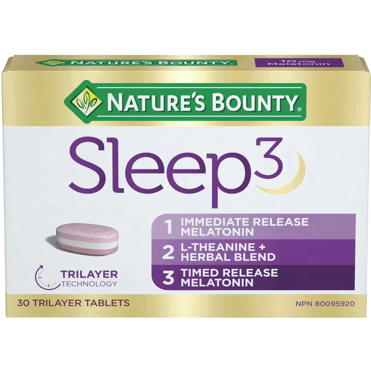 Natures Bounty Nature's Bounty Sleep3, 30 Count front package