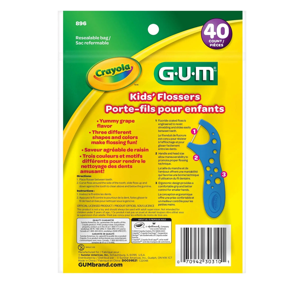 GUM Kids Flossers Porte Fills Pour Enfants