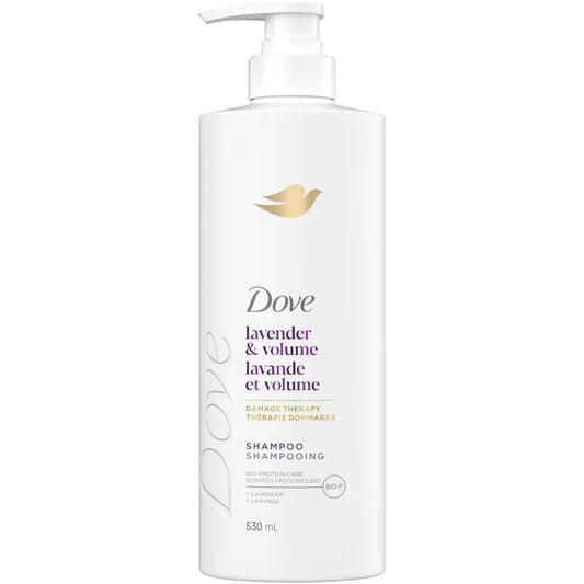 Dove Lavender & Volume Shampoo for Fine and Flat Hair, with Liquid Bio-Protein Care 530 ML front package