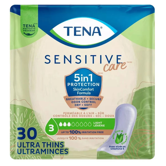 Tena Sensitive Care Incontinence Pads for Women, 30 Count product image