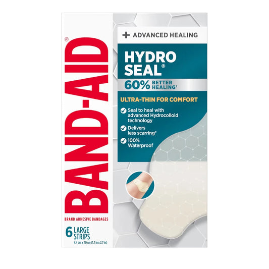 Band-Aid Hydro Seal Ultra-Thin Hydrocolloid Bandages, Waterproof, Large product image