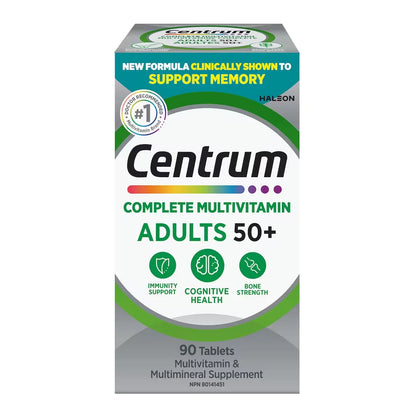 Centrum Adults 50 Plus, 90 Tablets front package