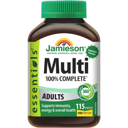 Jamieson 100% Complete Multivitamin for Adults 115 ct 115 Ea front package
