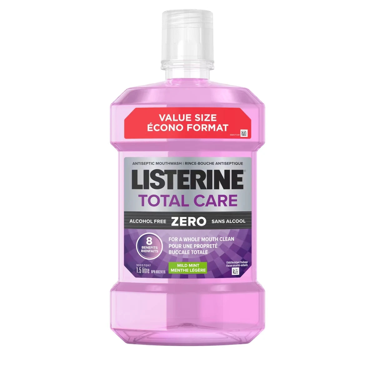 Listerine Total Care Zero Antiseptic Mouthwash, Alcohol Free front package
