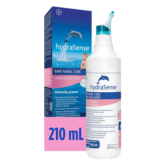 Hydrasense Ultra-Gentle Mist Nasal Spray, Baby Nasal Care, 100% Natural Sourced Seawater, Preservative-Free, 210 mL product image