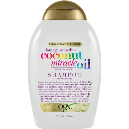 OGX Extra Strength Damage Remedy + Coconut Miracle Oil Shampoo front package