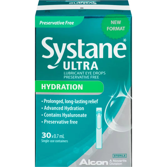 Systane Ultra Hydration Preservative Free Lubricant Eye Drops front package