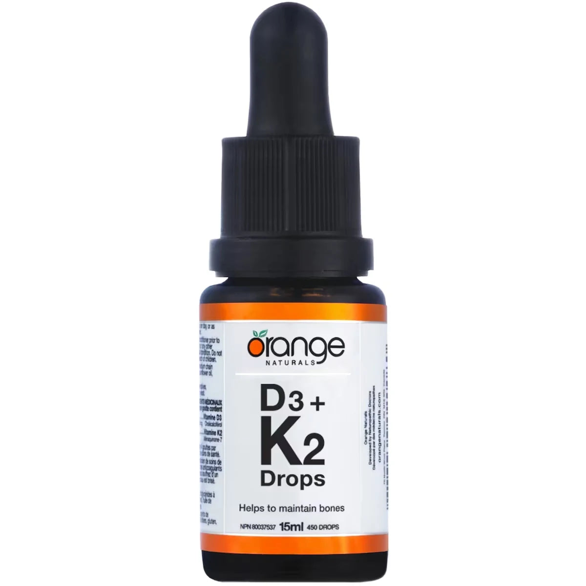 Orange Naturals D3+K2 Drops front package
