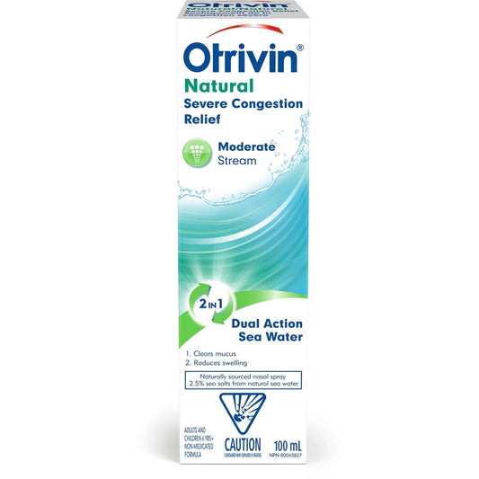 Otrivin Natural Severe Congestion Relief Moderate Stream front package