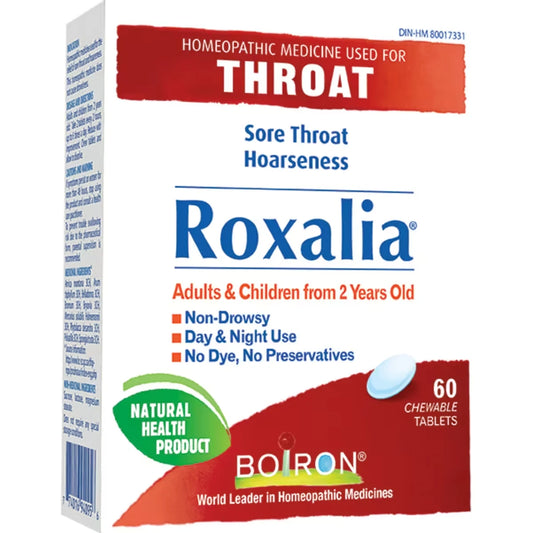Boiron Roxalia Relieves Sore Throats and Hoarseness product detail