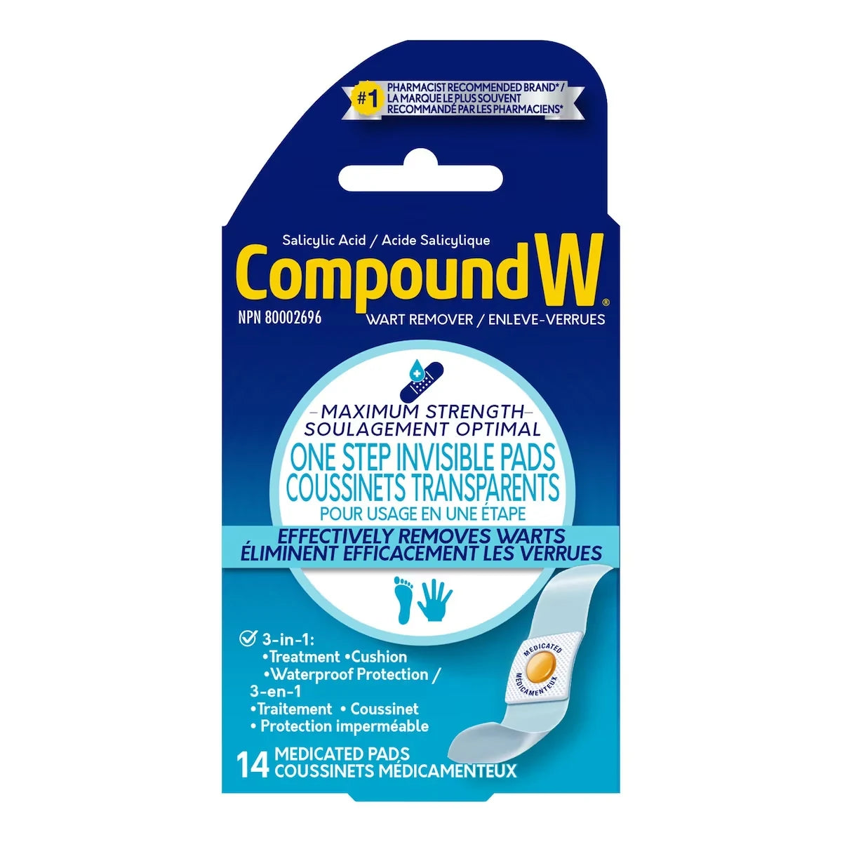 Compound W Maximum Strength One Step Invisible Pads product image