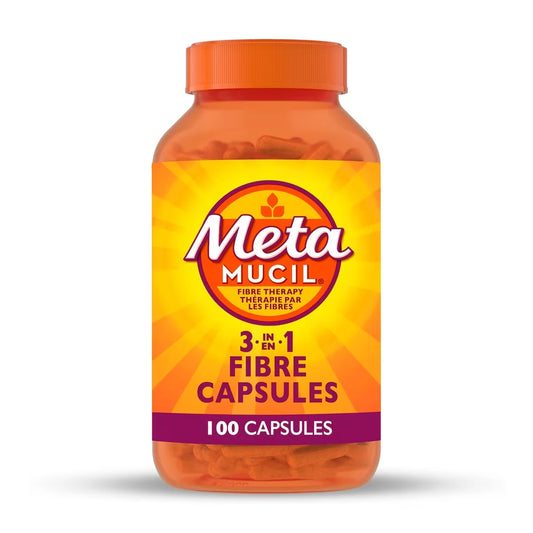 Metamucil 3 in 1 MultiHealth Fibre! Fiber Supplement Capsules, 100 Count product image