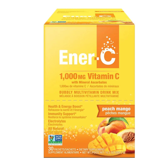 Ener-C Multivitamin Drink Mix Peach Mango (30pk) 30 pack front package