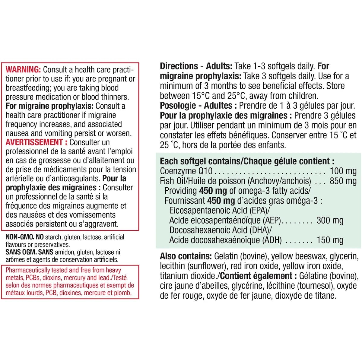 Jamieson CoQ10 100 mg with Omega-3 450 mg product detail