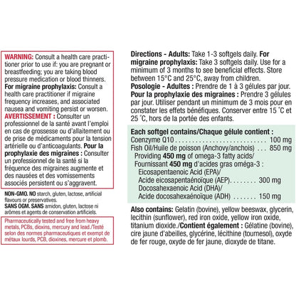 Jamieson CoQ10 100 mg with Omega-3 450 mg product detail